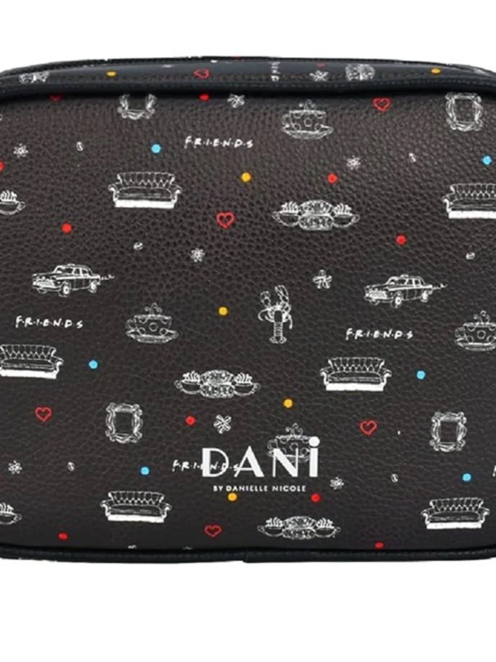 Danielle Nicole Friends Black Leatherette Crossbody - Picture 3 of 4